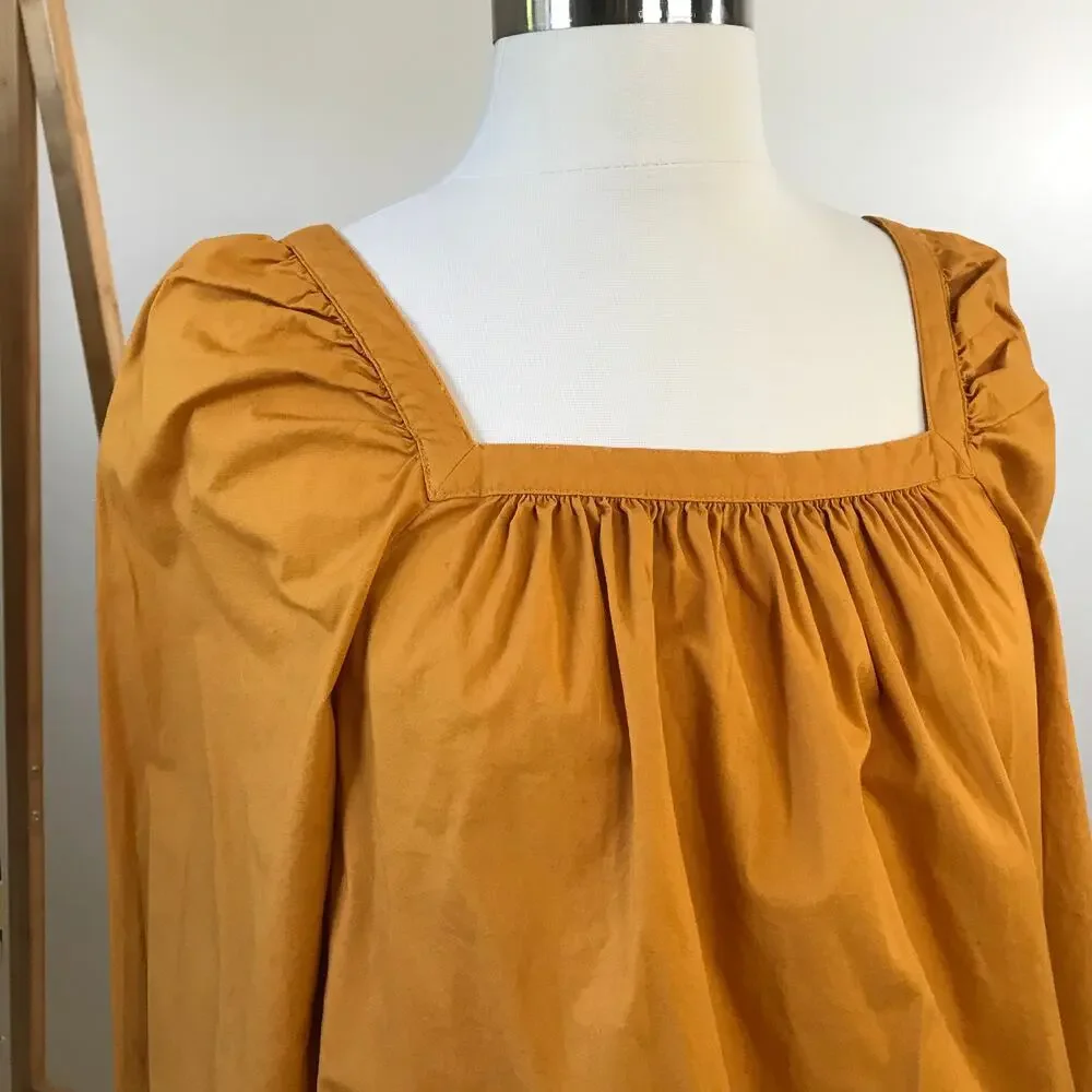 J. Crew • Penny Square Neck Peasant Top